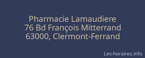 Pharmacie Lamaudiere