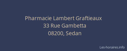 Pharmacie Lambert Graftieaux