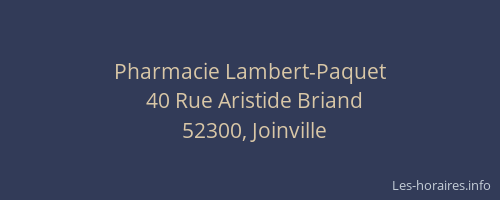 Pharmacie Lambert-Paquet