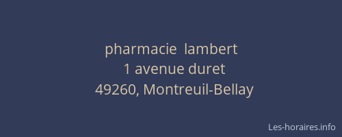 pharmacie  lambert