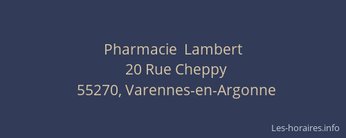 Pharmacie  Lambert