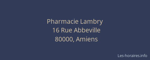 Pharmacie Lambry