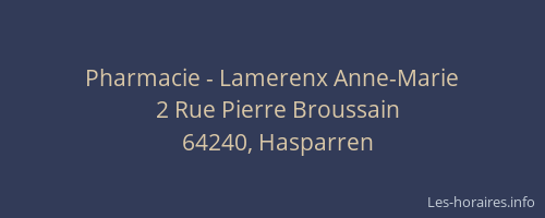 Pharmacie - Lamerenx Anne-Marie