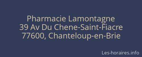Pharmacie Lamontagne