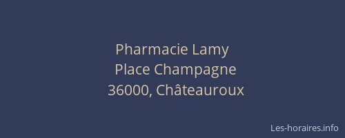 Pharmacie Lamy