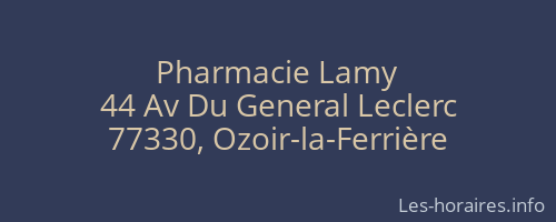 Pharmacie Lamy
