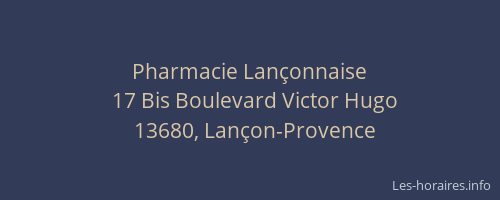 Pharmacie Lançonnaise