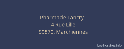 Pharmacie Lancry