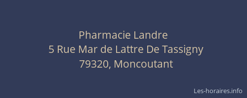 Pharmacie Landre