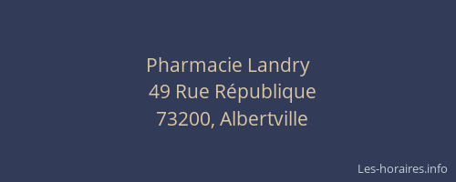 Pharmacie Landry