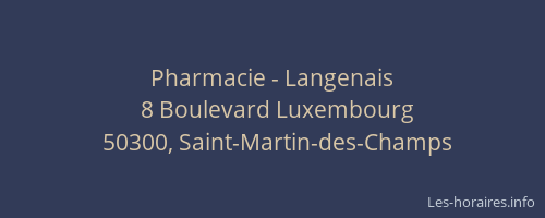 Pharmacie - Langenais