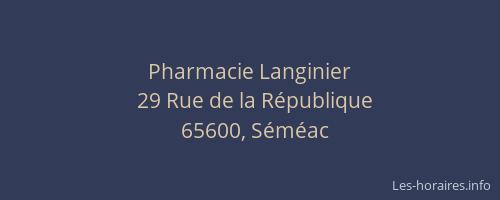 Pharmacie Langinier