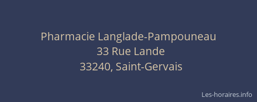 Pharmacie Langlade-Pampouneau