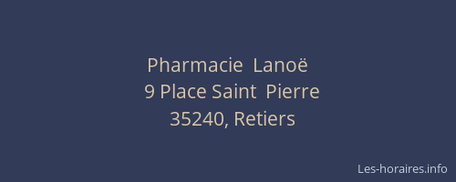 Pharmacie  Lanoë