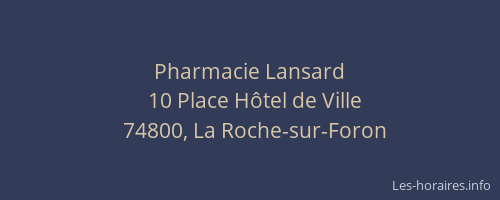 Pharmacie Lansard