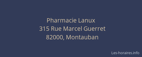 Pharmacie Lanux