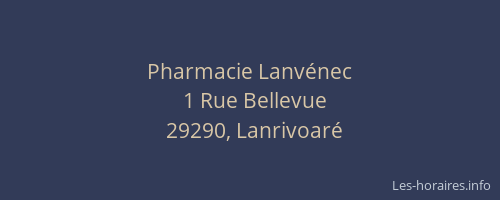 Pharmacie Lanvénec