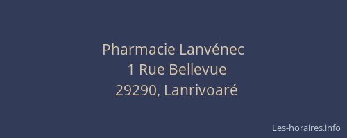 Pharmacie Lanv&eacute;nec