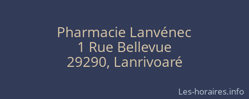 Pharmacie Lanvénec