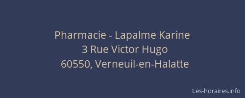 Pharmacie - Lapalme Karine