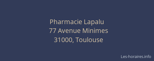Pharmacie Lapalu