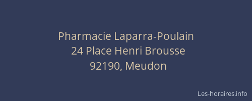 Pharmacie Laparra-Poulain