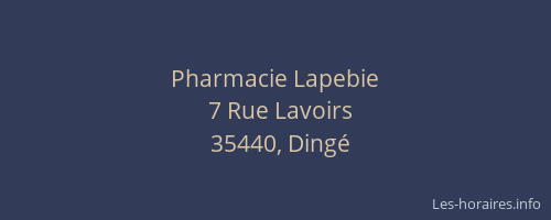 Pharmacie Lapebie