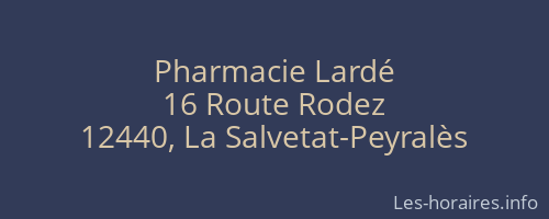 Pharmacie Lardé