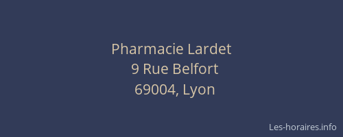 Pharmacie Lardet
