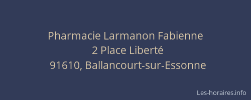 Pharmacie Larmanon Fabienne