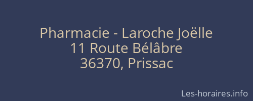 Pharmacie - Laroche Joëlle