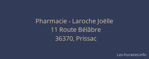 Pharmacie - Laroche Joëlle