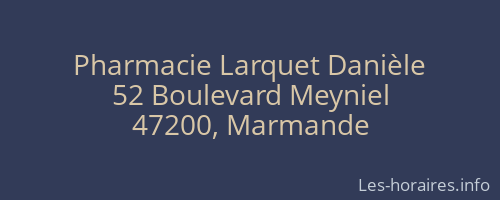 Pharmacie Larquet Danièle