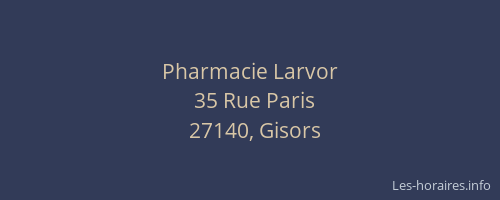Pharmacie Larvor