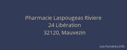 Pharmacie Laspougeas Riviere