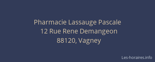 Pharmacie Lassauge Pascale