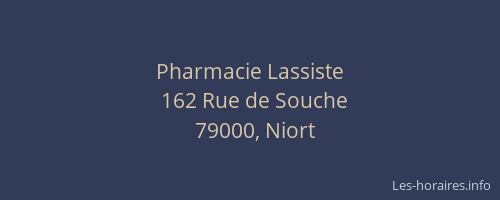 Pharmacie Lassiste