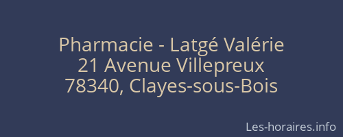 Pharmacie - Latgé Valérie