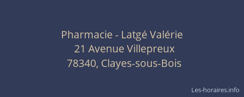 Pharmacie - Latgé Valérie