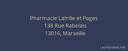 Pharmacie Latrille et Pages