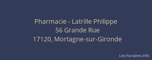 Pharmacie - Latrille Philippe