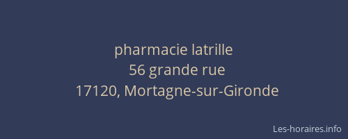 pharmacie latrille