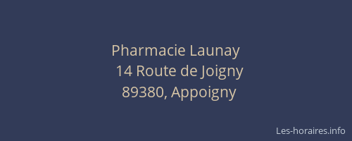 Pharmacie Launay
