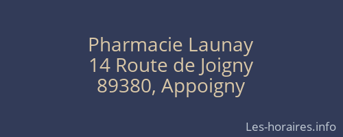 Pharmacie Launay