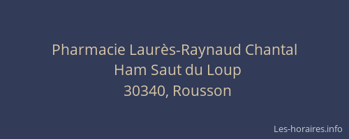 Pharmacie Laurès-Raynaud Chantal
