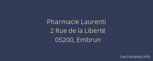 Pharmacie Laurenti