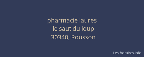 pharmacie laures