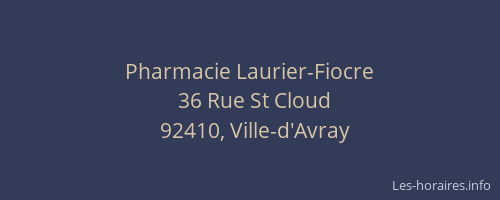 Pharmacie Laurier-Fiocre