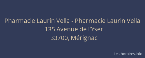 Pharmacie Laurin Vella - Pharmacie Laurin Vella
