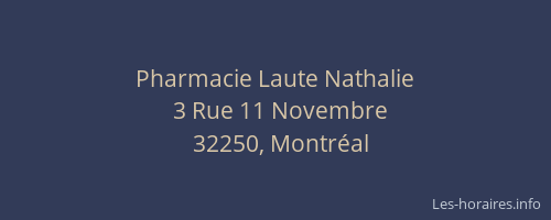 Pharmacie Laute Nathalie